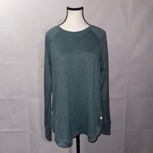 Apana Long Sleeve Pleat Back Top Womens size large